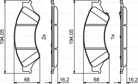 BOSCH 0 986 494 791 - Set placute frana,frana disc aaoparts.ro