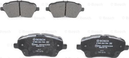 BOSCH 0 986 494 792 - Set placute frana,frana disc aaoparts.ro