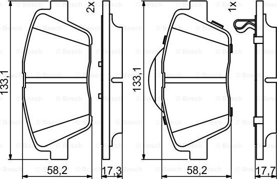 BOSCH 0 986 494 755 - Set placute frana,frana disc aaoparts.ro