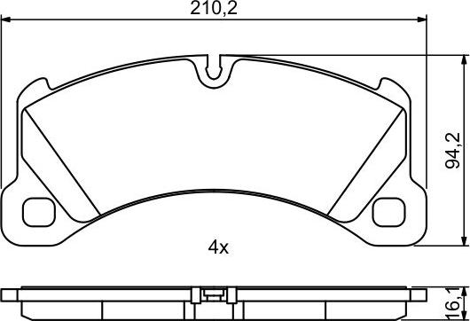 BOSCH 0 986 494 757 - Set placute frana,frana disc aaoparts.ro