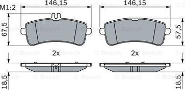 BOSCH 0 986 494 764 - Set placute frana,frana disc aaoparts.ro