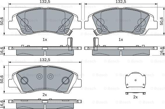 BOSCH 0 986 494 760 - Set placute frana,frana disc aaoparts.ro