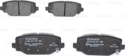 BOSCH 0 986 494 767 - Set placute frana,frana disc aaoparts.ro