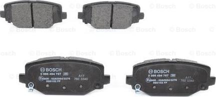 BOSCH 0 986 494 767 - Set placute frana,frana disc aaoparts.ro