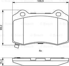 BOSCH 0 986 494 708 - Set placute frana,frana disc aaoparts.ro