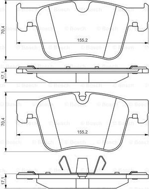 BOSCH 0 986 494 703 - Set placute frana,frana disc aaoparts.ro