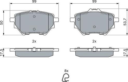 BOSCH 0 986 494 716 - Set placute frana,frana disc aaoparts.ro