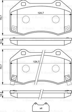 BOSCH 0 986 494 718 - Set placute frana,frana disc aaoparts.ro