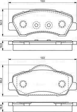 BOSCH 0 986 494 713 - Set placute frana,frana disc aaoparts.ro