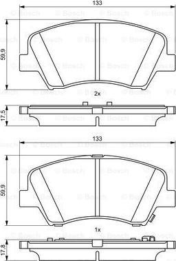 BOSCH 0 986 494 712 - Set placute frana,frana disc aaoparts.ro