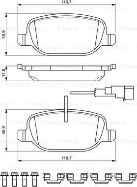 BOSCH 0 986 494 717 - Set placute frana,frana disc aaoparts.ro