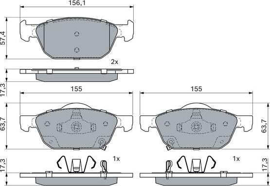 BOSCH 0 986 494 785 - Set placute frana,frana disc aaoparts.ro