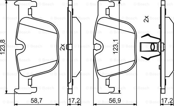 BOSCH 0 986 494 786 - Set placute frana,frana disc aaoparts.ro