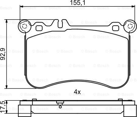 BOSCH 0 986 494 780 - Set placute frana,frana disc aaoparts.ro