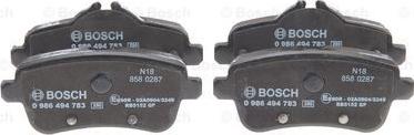 BOSCH 0 986 494 783 - Set placute frana,frana disc aaoparts.ro