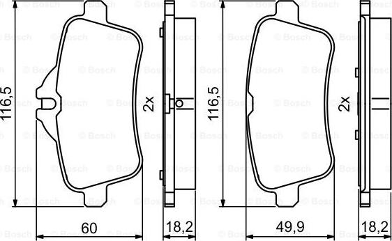 BOSCH 0 986 494 783 - Set placute frana,frana disc aaoparts.ro