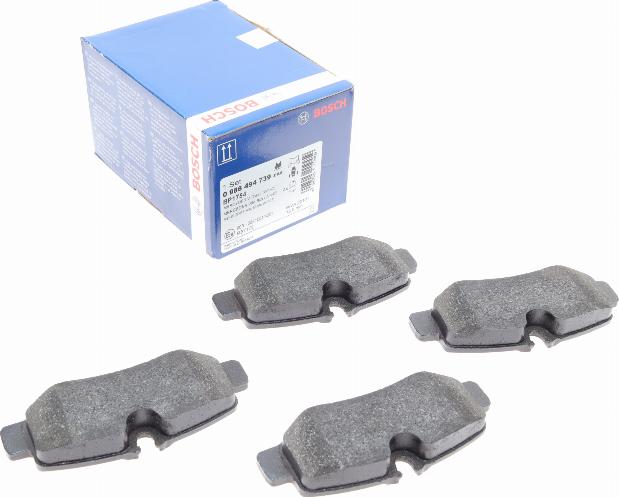 BOSCH 0 986 494 739 - Set placute frana,frana disc aaoparts.ro