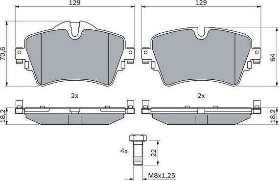 BOSCH 0 986 494 736 - Set placute frana,frana disc aaoparts.ro