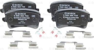 BOSCH 0 986 494 733 - Set placute frana,frana disc aaoparts.ro