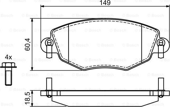 BOSCH 0 986 494 724 - Set placute frana,frana disc aaoparts.ro