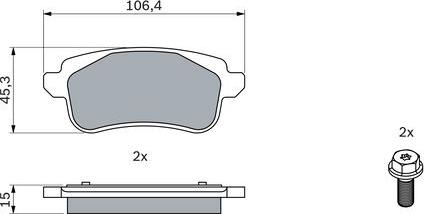 BOSCH 0 986 494 723 - Set placute frana,frana disc aaoparts.ro