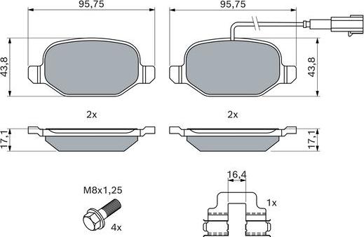 BOSCH 0 986 494 776 - Set placute frana,frana disc aaoparts.ro