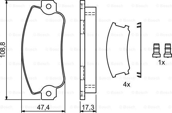 BOSCH 0 986 495 456 - Set placute frana,frana disc aaoparts.ro