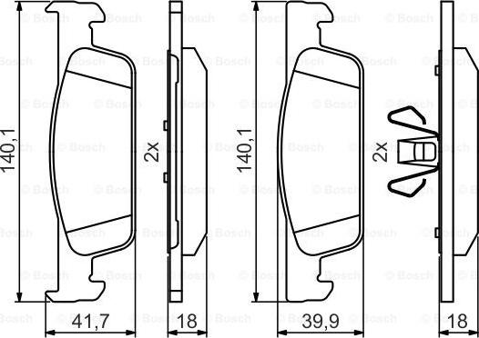 BOSCH 0 986 495 462 - Set placute frana,frana disc aaoparts.ro