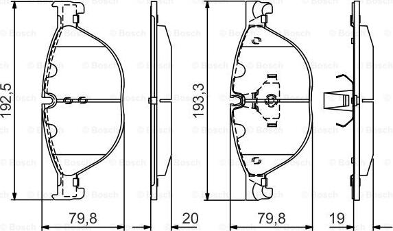 BOSCH 0 986 495 439 - Set placute frana,frana disc aaoparts.ro