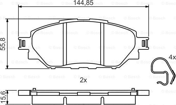 BOSCH 0 986 495 425 - Set placute frana,frana disc aaoparts.ro