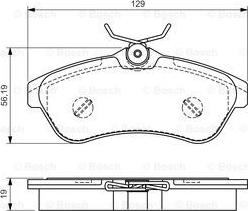 BOSCH 0 986 495 064 - Set placute frana,frana disc aaoparts.ro
