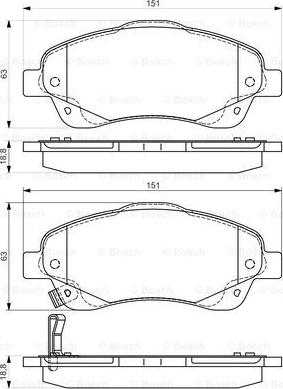 BOSCH 0 986 495 083 - Set placute frana,frana disc aaoparts.ro