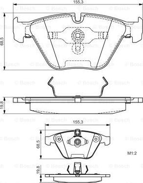 BOSCH 0 986 495 082 - Set placute frana,frana disc aaoparts.ro