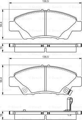 BOSCH 0 986 495 154 - Set placute frana,frana disc aaoparts.ro