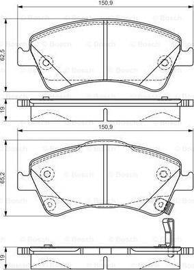 BOSCH 0 986 495 106 - Set placute frana,frana disc aaoparts.ro