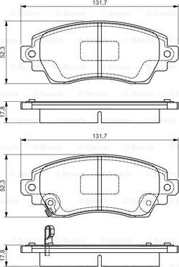 BOSCH 0 986 495 132 - Set placute frana,frana disc aaoparts.ro