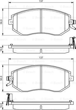 BOSCH 0 986 495 125 - Set placute frana,frana disc aaoparts.ro