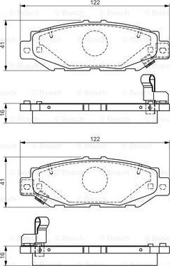 BOSCH 0 986 495 122 - Set placute frana,frana disc aaoparts.ro