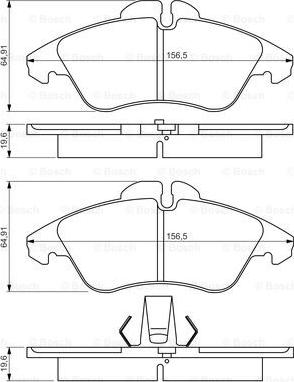 BOSCH 0 986 495 245 - Set placute frana,frana disc aaoparts.ro