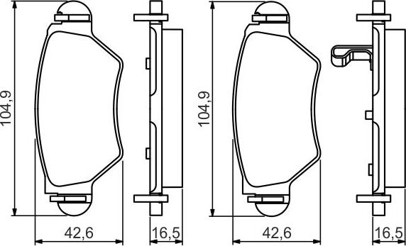 BOSCH 0 986 495 250 - Set placute frana,frana disc aaoparts.ro