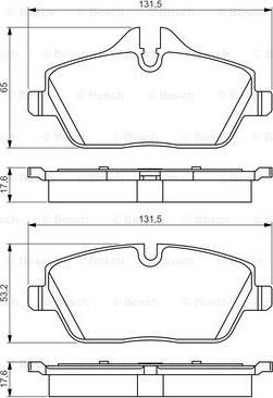 BOSCH 0 986 495 251 - Set placute frana,frana disc aaoparts.ro