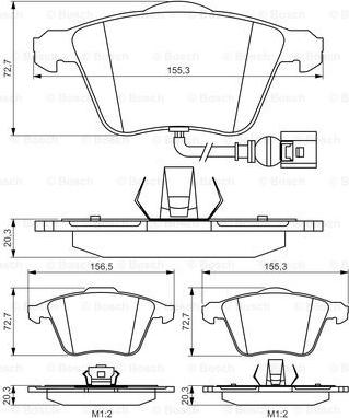 BOSCH 0 986 495 261 - Set placute frana,frana disc aaoparts.ro
