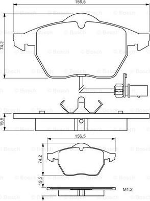 BOSCH 0 986 495 232 - Set placute frana,frana disc aaoparts.ro