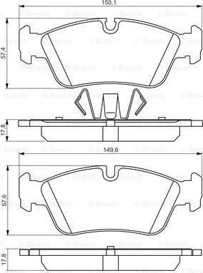 BOSCH 0 986 495 276 - Set placute frana,frana disc aaoparts.ro