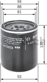 BOSCH 0 986 452 064 - Filtru ulei aaoparts.ro