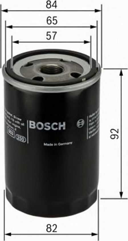BOSCH 0 986 452 015 - Filtru ulei aaoparts.ro