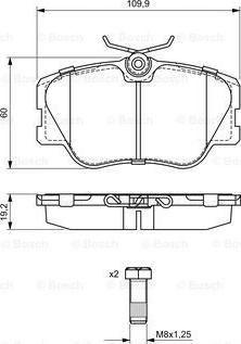 BOSCH 0 986 469 410 - Set placute frana,frana disc aaoparts.ro