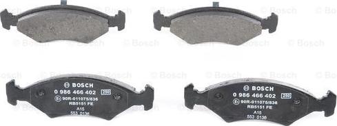 BOSCH 0 986 466 402 - Set placute frana,frana disc aaoparts.ro