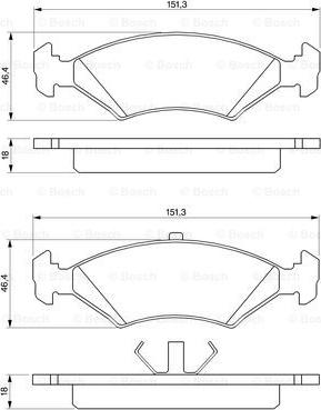 BOSCH 0 986 466 402 - Set placute frana,frana disc aaoparts.ro