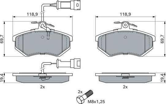 BOSCH 0 986 466 693 - Set placute frana,frana disc aaoparts.ro